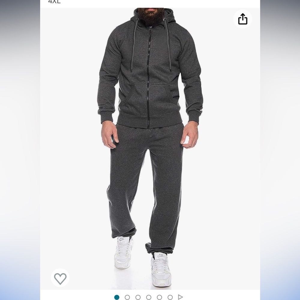Light gray mens COOFANDY Sweatsuits for Men 2 Piece tracksuit Sets
